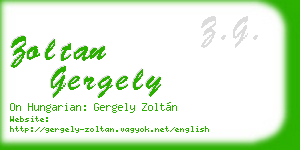 zoltan gergely business card